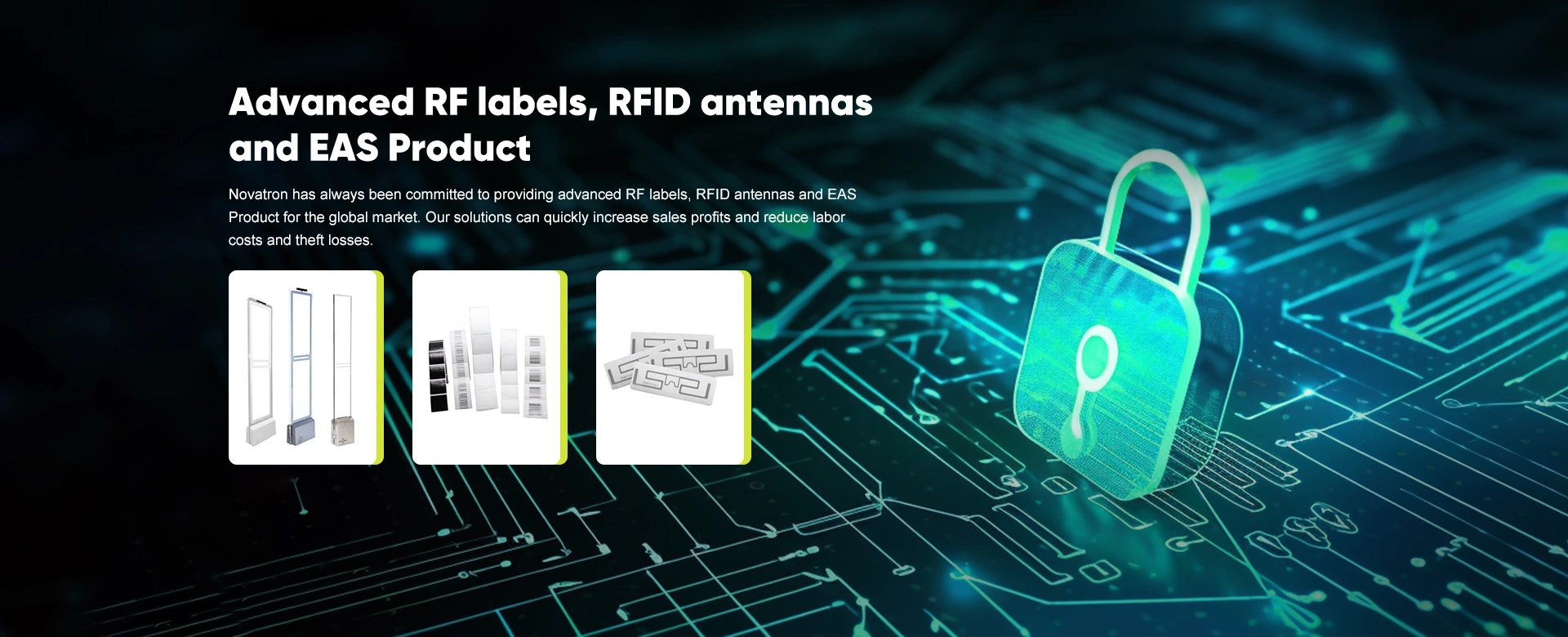 Rótulos RF avançados, Antenas RFID e Produto EAS