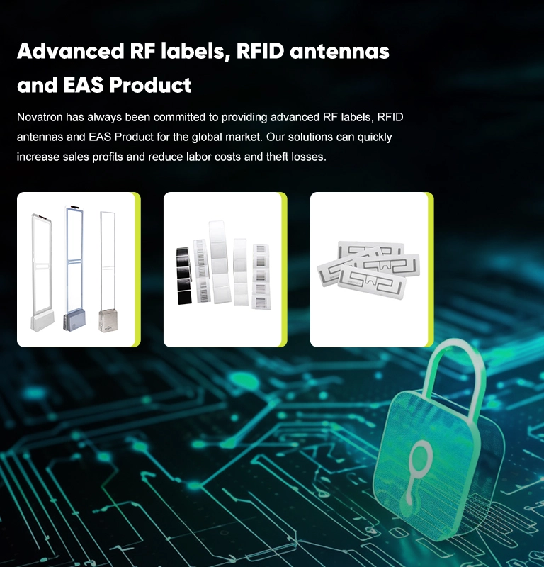 Etiquetas rf avançadas antenas rfid e produtos eas